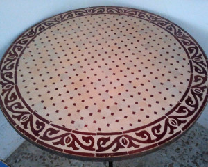 120cm Beige and Red