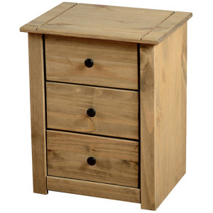 Panama 3 Drawer Bedside